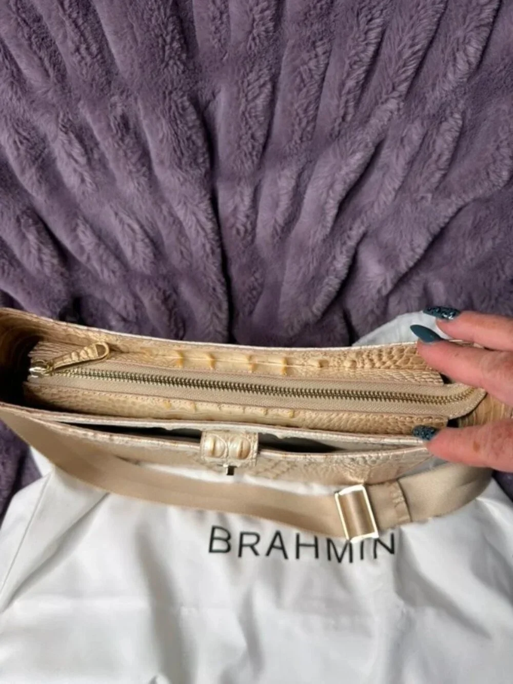 Brahmin Leia Melbourne Small Leather Crossbody Bag